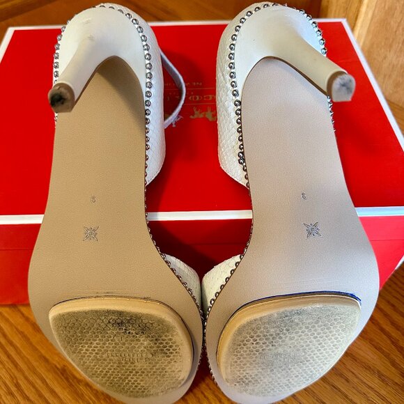 BCBGeneration Jaxina Studded Ankle Strap Peep Toe Leather Sandal  - Size 9M - Picture 4 of 5